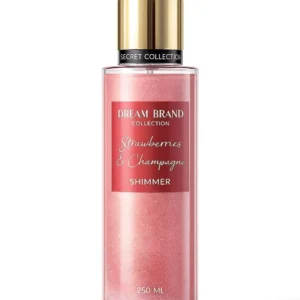 BODY SPLASH DREAM BRAND SHIMMER COM GLITER STRAWBERRIES & CHAMPAGNE  250ML